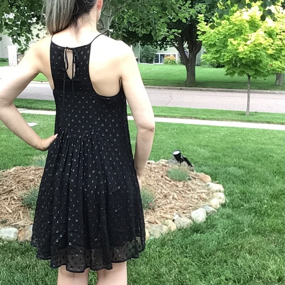 ELLA MOSS black silk swing dress S (J2) - Picture 6 of 8